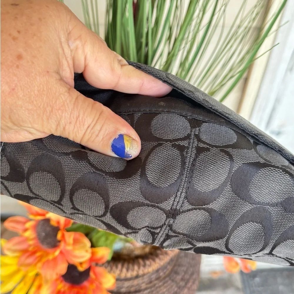 Coach Ashley CC Clutch Wristlet in black signature canvas wristlet